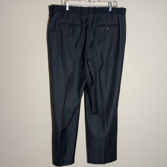 Perry Ellis Pants Mens 39x29.5 (tag 38x30) Gray Pleated Trousers Slacks‎ Dadcorp - Picture 2 of 8